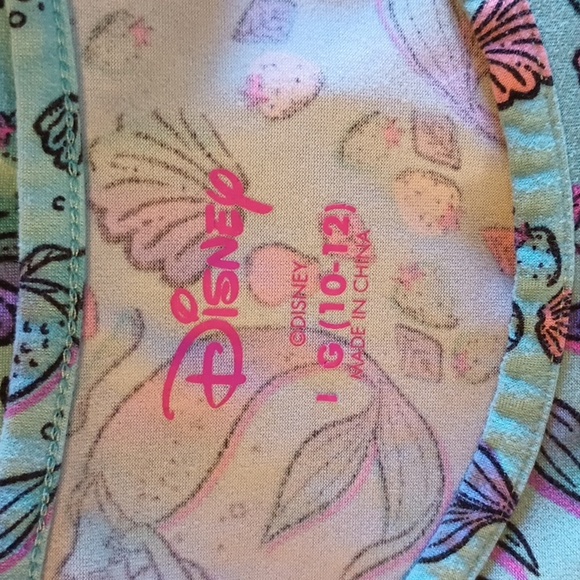 Disney Ariel Little Mermaid Girls Tank Fit and Flare Dress Lg - Picture 5 of 7